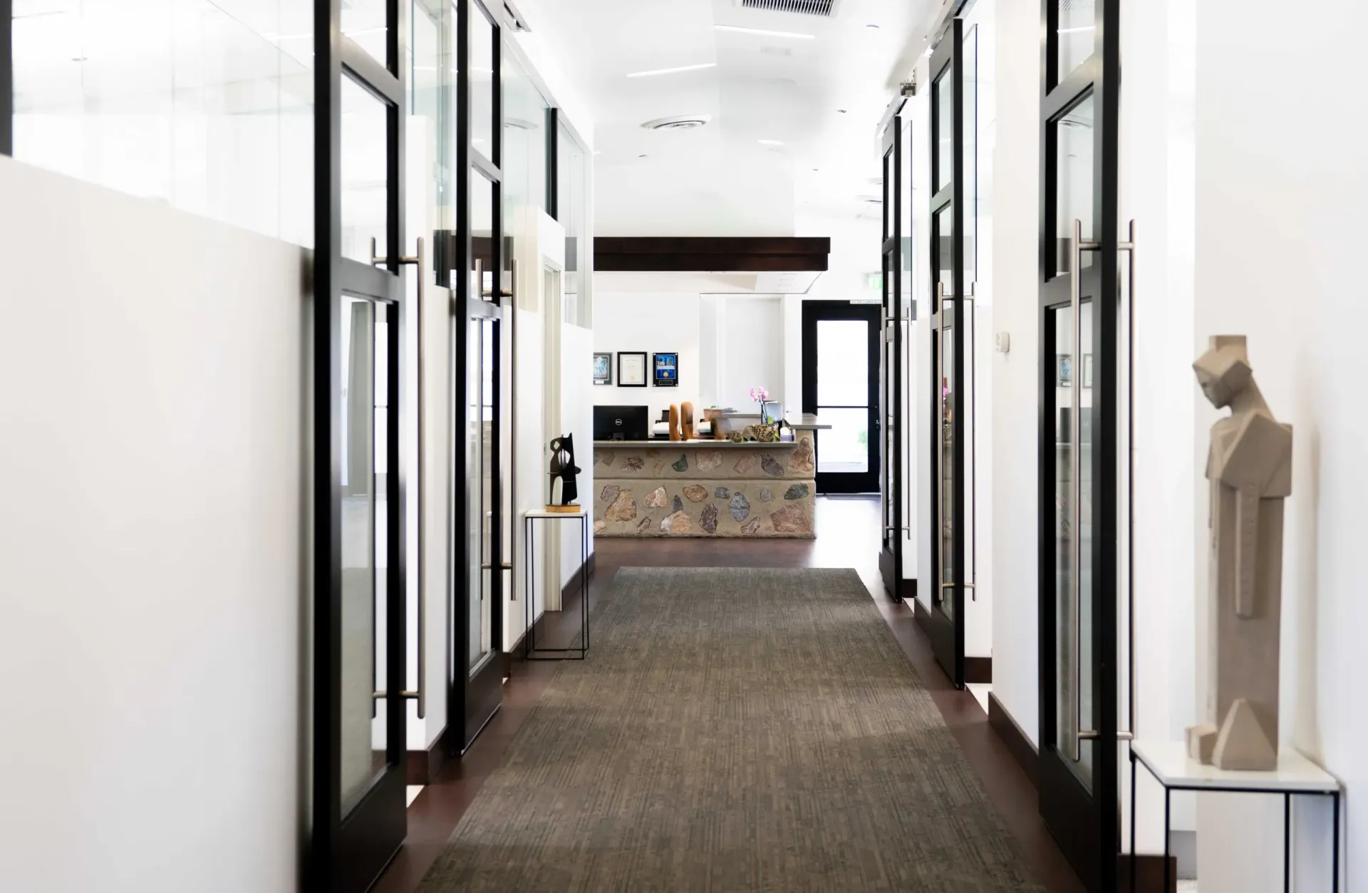 Office Hallway View From the Back Office